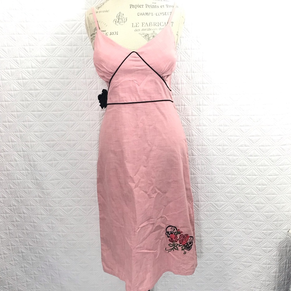 Pinup skull dress Paper Doll Size Large